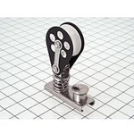 Schaefer Spring Loaded Jib Lead Block with 3/4" Track Slide 1000 LBS  Track Size 3/4" x 1/8" (19 mm x 3 mm), Boat Size Up To LOA, Displ., Sail Area: 20', 2000 lbs., 225 sq. ft. (6 m, 910 kg, 21 m2), Sheave Dia. 1-7/16" (40 mm), Max Line 7/16" (11 mm), L 2