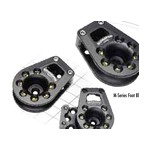 to 3/4" line, 5000 lbs per sheave  Schaefer Foot Block, 4"OD, Double, Alum  37-54