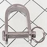 Schaefer 3/16" Stamped "D" Shackle. Lightweight, S.S. shackle with a safe working load of 1250 lbs. 93-31