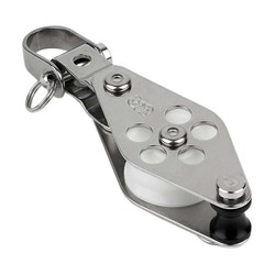Schaefer Single Block with Front-Side Shackle and Becket 900 lbs  02-13