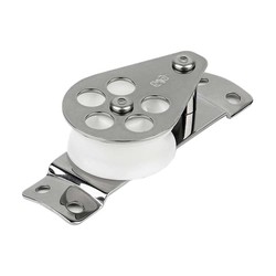 Schaefer Cheek Block with Curved Base, Stainless 1000 lbs 03-30