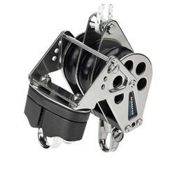 to 1/2" line, 2250 lbs  Schaefer Triple Stainless Block with Adjustable Cam and Becket   705-98